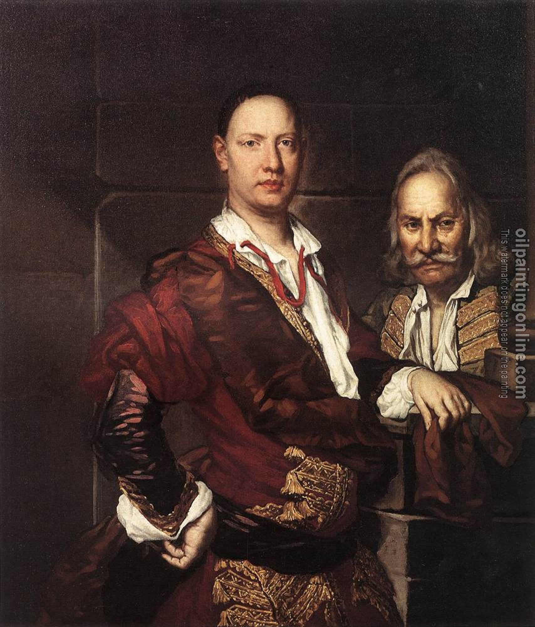 Ghislandi, Vittore - Portrait of Giovanni Secco Suardo and his Servant
